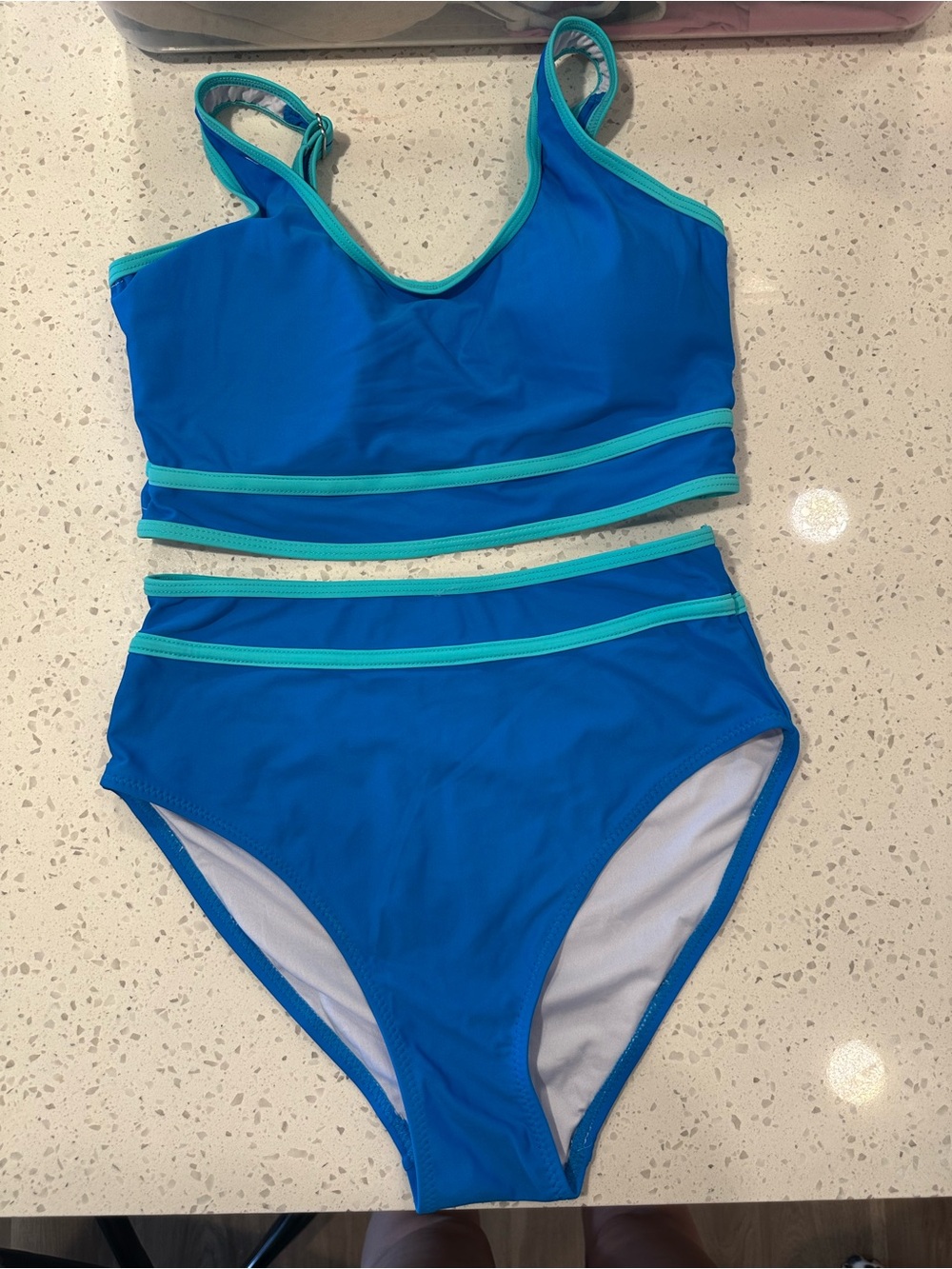 BMJL Womens High Waisted Bikini Sets Sporty Two piece Color Block Swimsuits